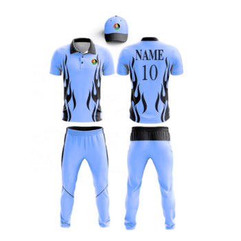 Premium Cricket Uniforms – Blue, Green & Yellow | Sublimated Designs for Performance