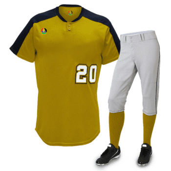 Premium Baseball Uniforms - Mustard Orange & Green | Eco-Friendly &  High Performance