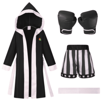 Neergheey Boxing Robe Costume & Gloves Set – Complete Ring Gear