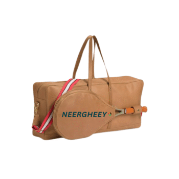 Tennis Bag – Spacious & Durable Gear Carrier – Brown/Pink/Green